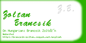 zoltan brancsik business card